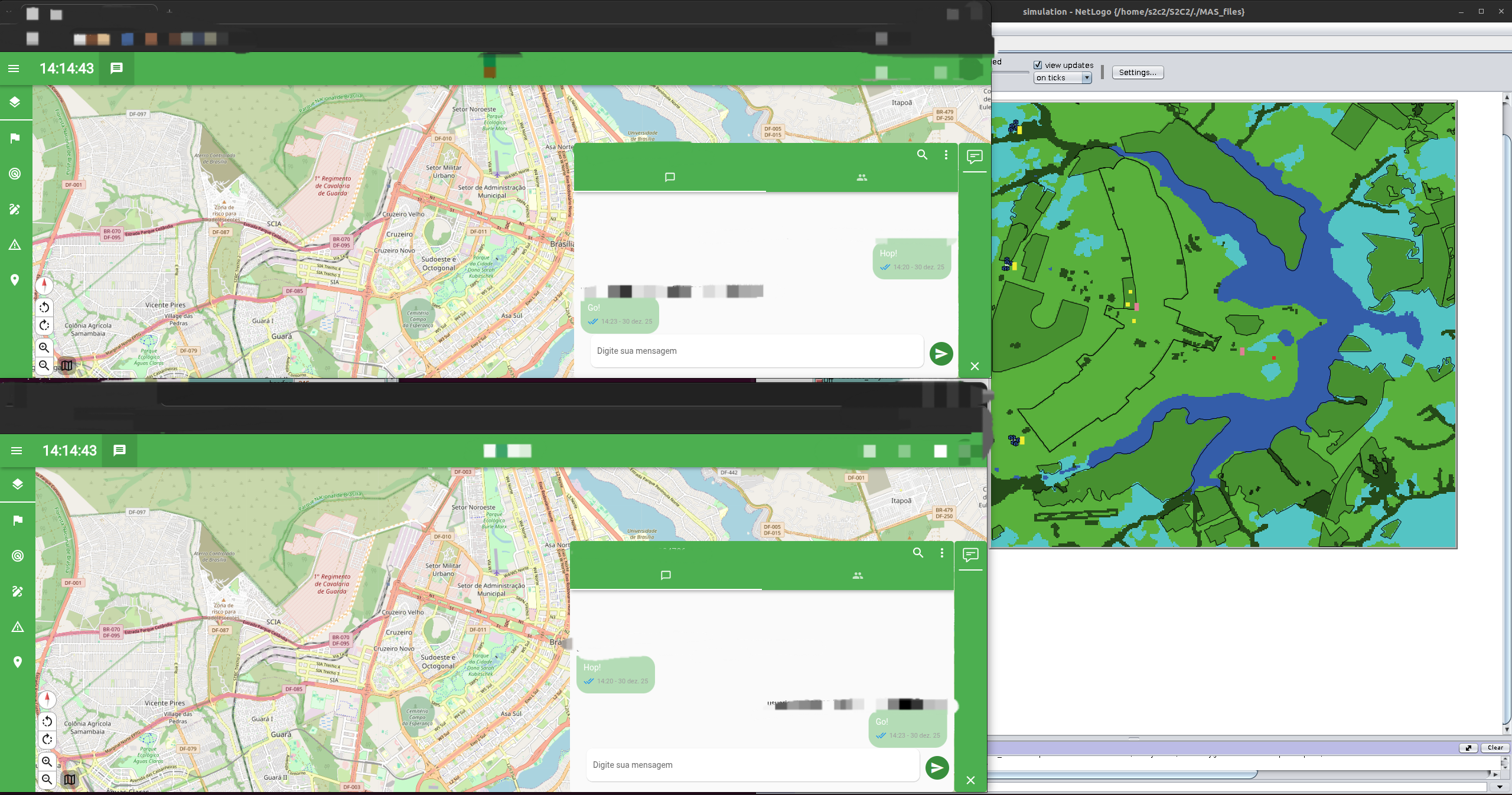 Comunicação via chat