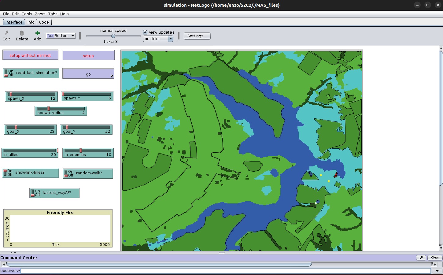 Interface Gráfica do NetLogo, um Simulador Multiagente;